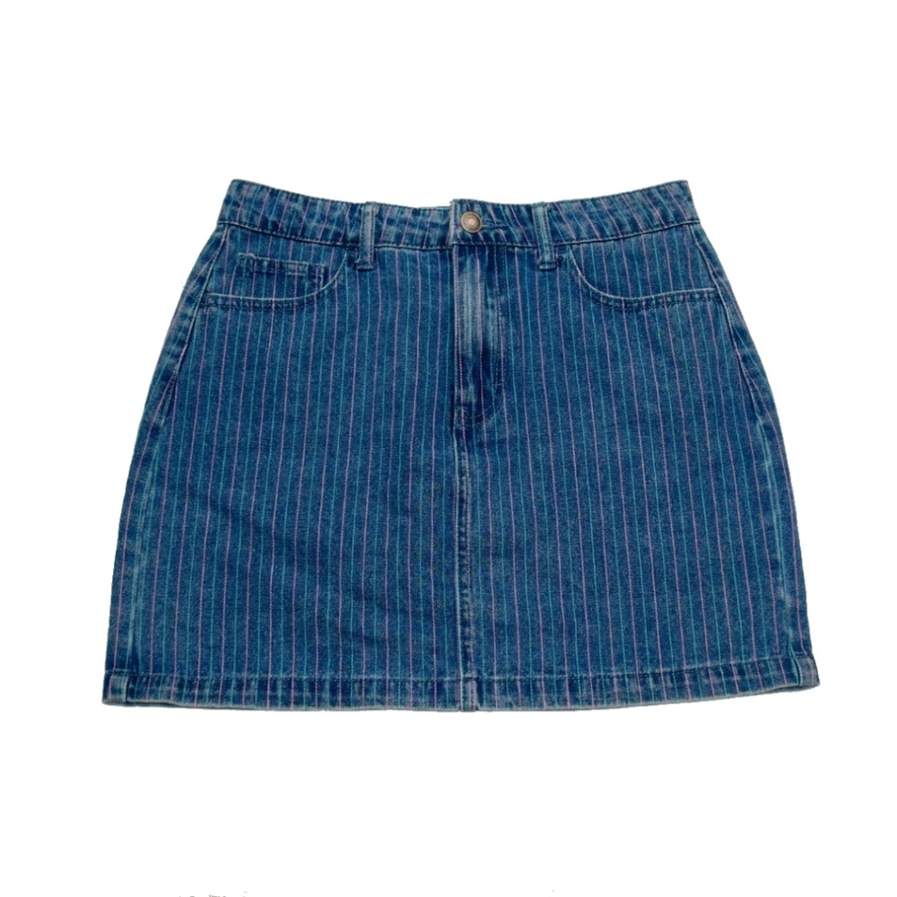 Denim Striped Skirt
